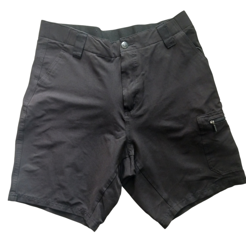 Trunks Multifunctional Cargo Shorts Size 32 Black Quick Dry Zippered Pockets